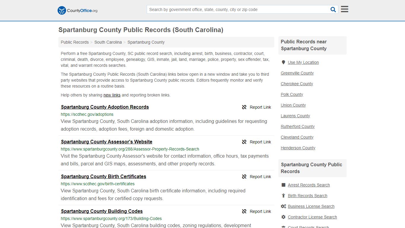 Public Records - Spartanburg County, SC (Business, Criminal, GIS ...